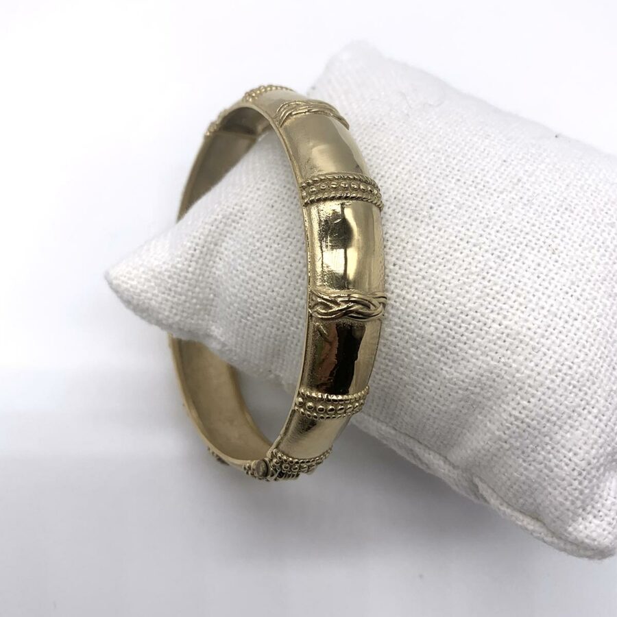 bracelet manchette - jonc dore acier inoxydable - boutique bijoux en ligne