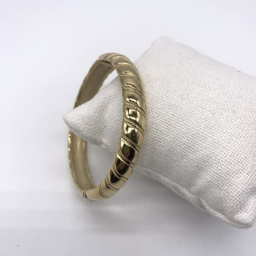 bracelet manchette - jonc dore acier inoxydable - boutique bijoux en ligne