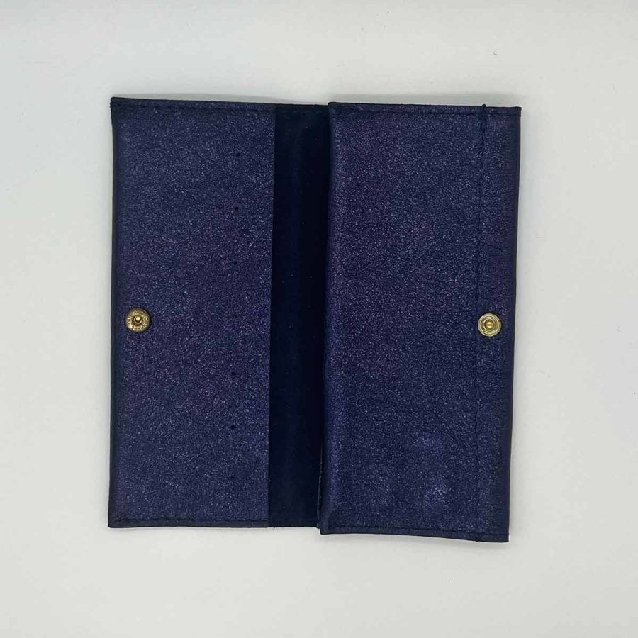 Pochette bijoux Armelle - violet - cuir upyclé - vente en ligne
