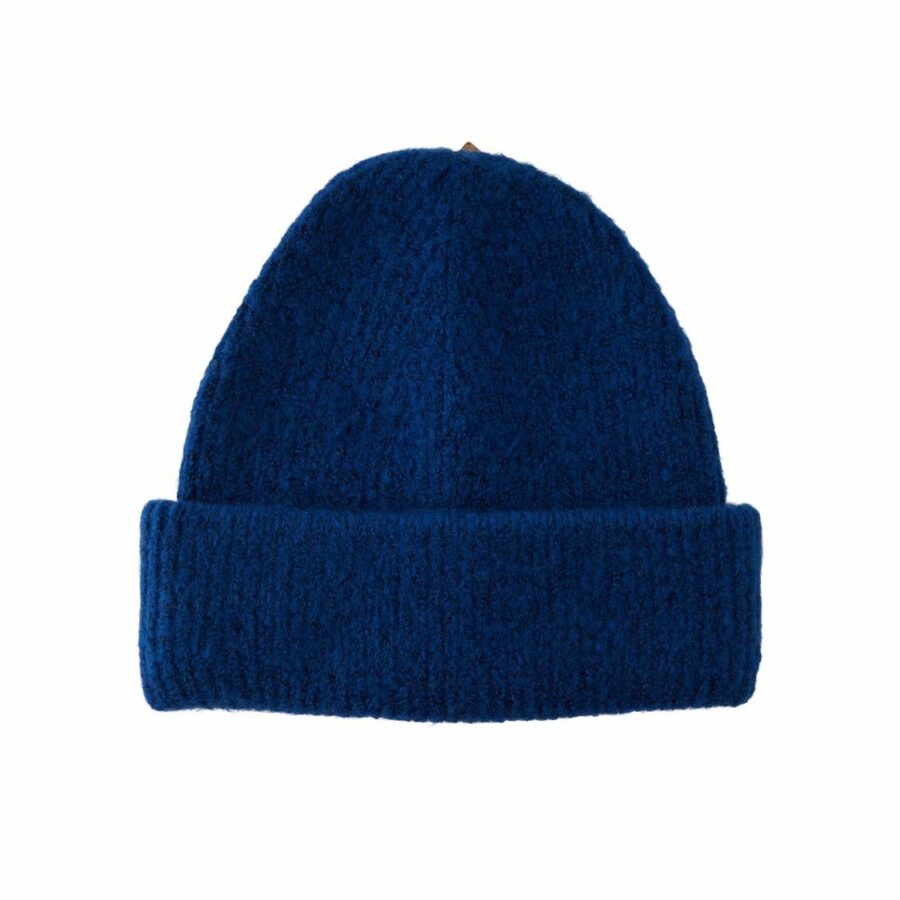 bonnet côtelé bleu électrique laine - bonnet en ligne-boutique bijoux en ligne