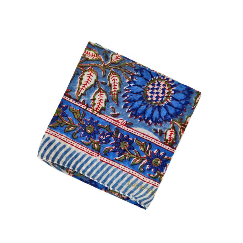 foulard coton block print - foulard carré à motifs - boutique bijoux en ligne. Foulard en ligne