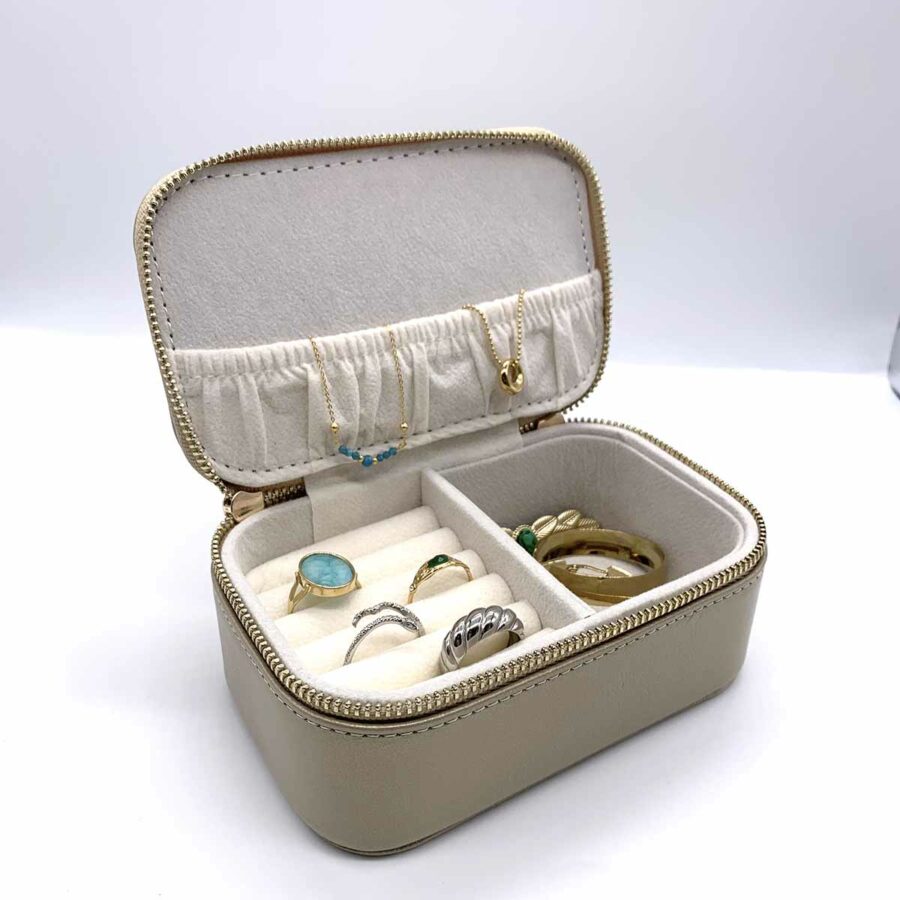 rangement bijoux de voyage - boite à bijoux en cuir doré po&me. Boutique bijoux en ligne