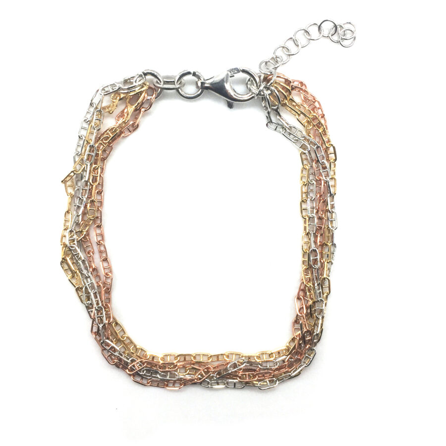 bracelet multirangs maille marine - boutique bijoux en ligne