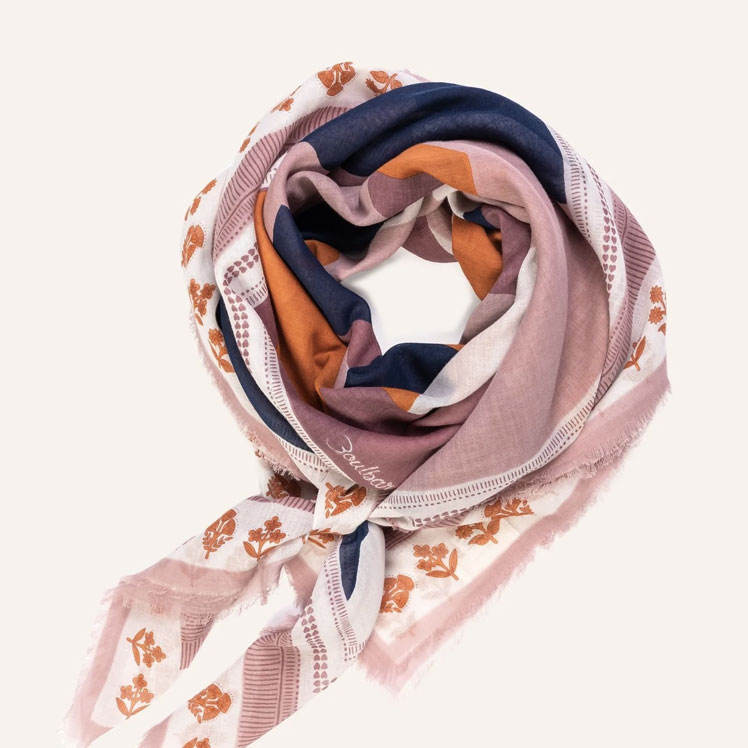 foulard munar boulbar - carré coton - foulard créateur - boutique bijoux en ligne - foulard en ligne
