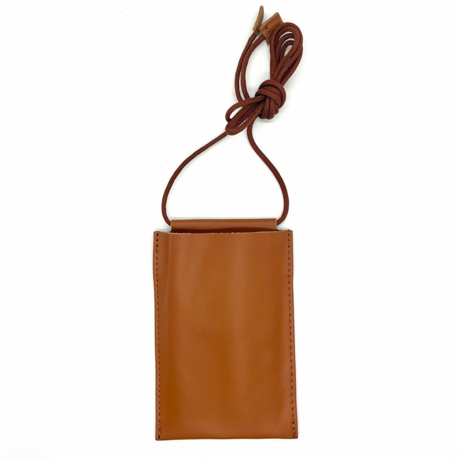 pochette telephone Alice camel- mini sac anse cuir - boutique en ligne
