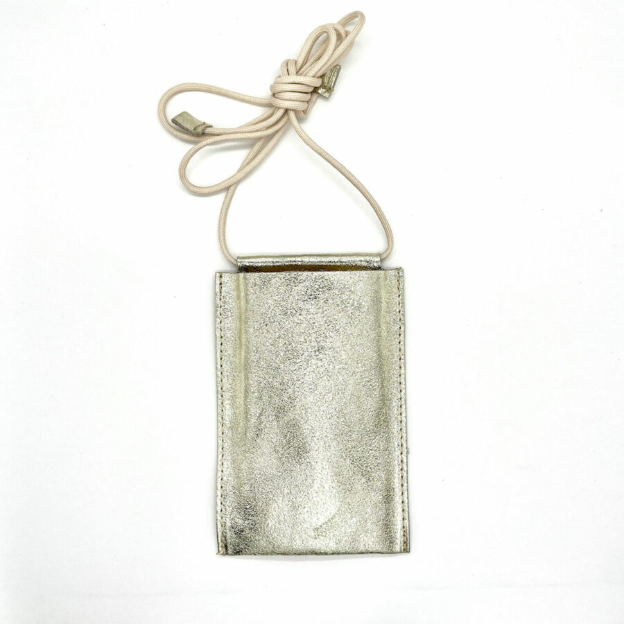 pochette telephone Alice glitter argent silver- mini sac anse cuir - boutique en ligne
