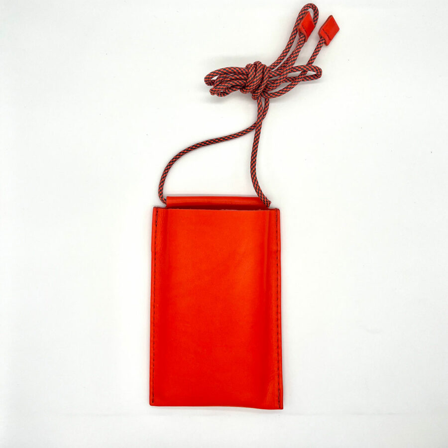 pochette telephone Alice orange - sac bandoulière cuir - boutique en ligne
