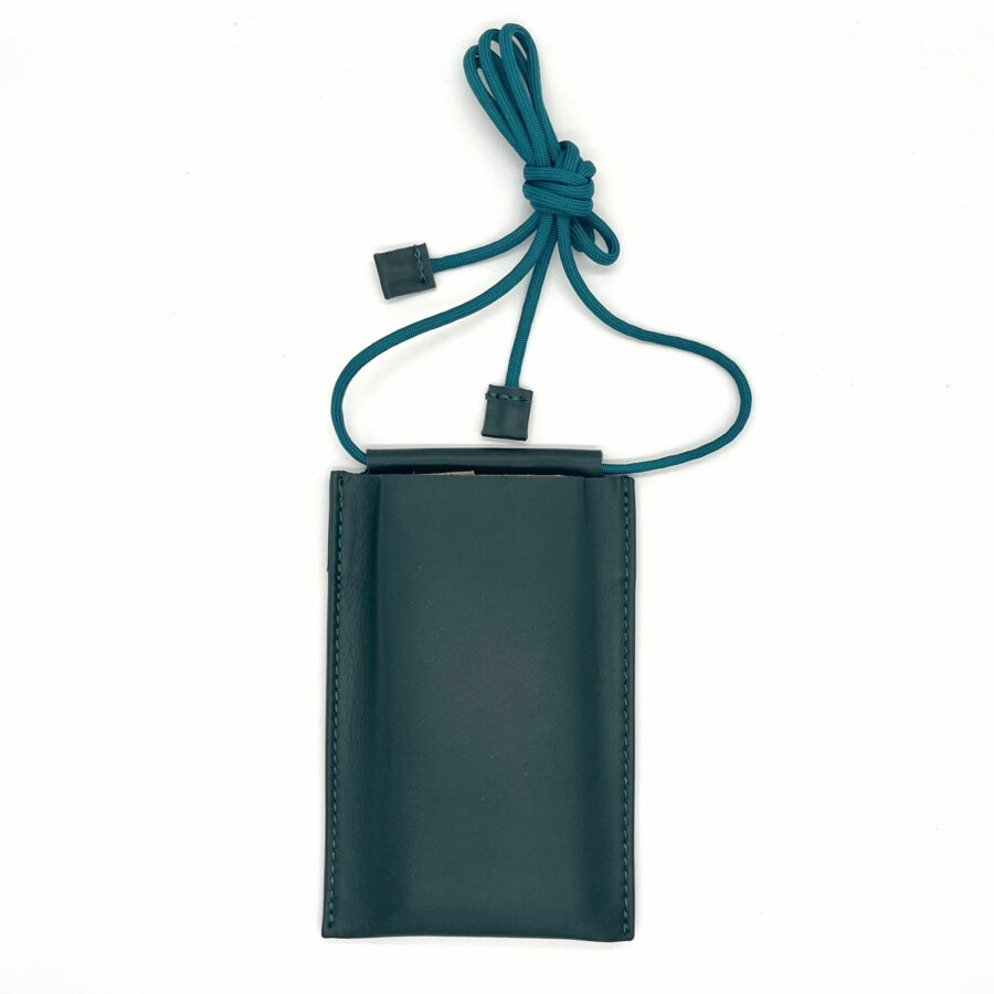 pochette telephone Alice vert- petit sac cuir - boutique en ligne