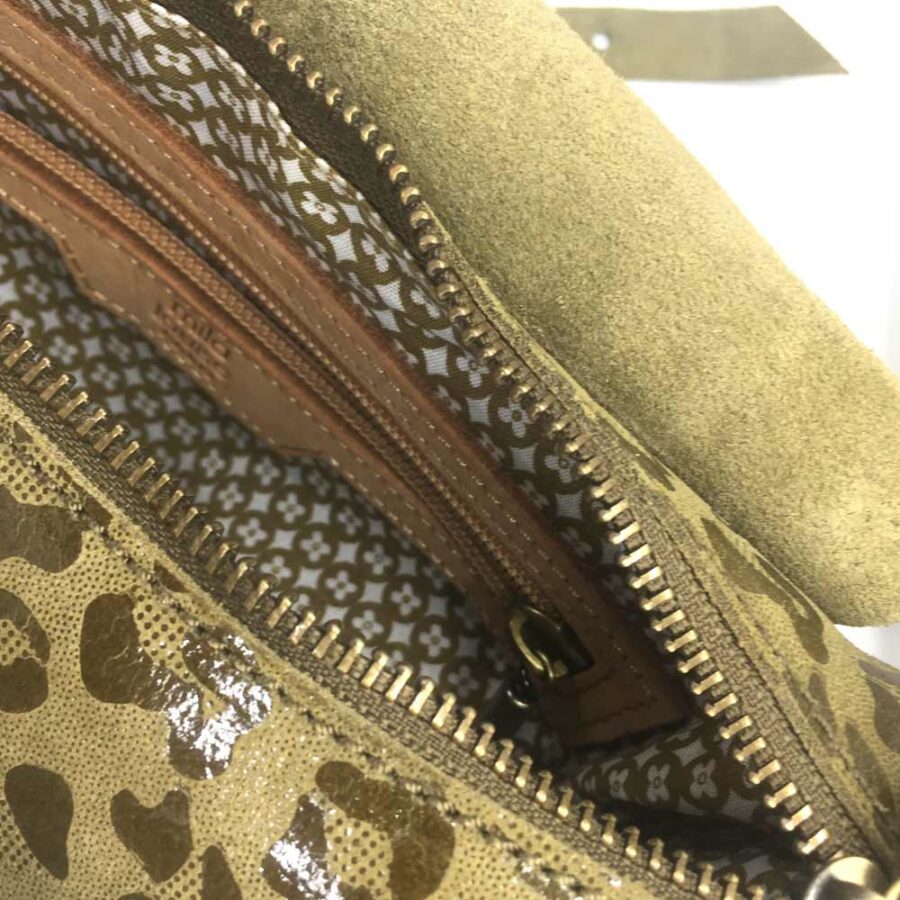 sac berna mila louise cuir imprimé motif lépard kaki boutique bijoux en ligne Mieux