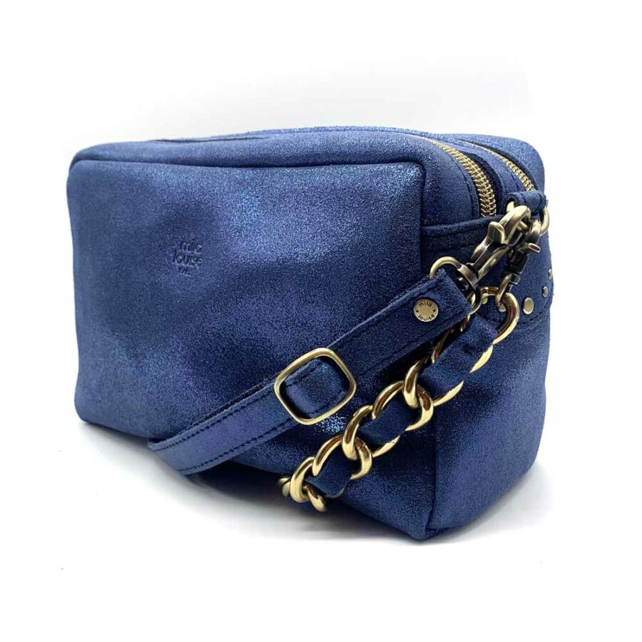 sac Mama X Mila Louise. cuir bleu, boutique Mieux bijoux vente en ligne