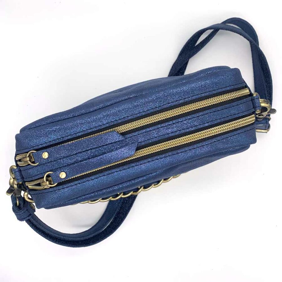 sac Mama X Mila Louise. cuir bleu, boutique Mieux bijoux vente en ligne